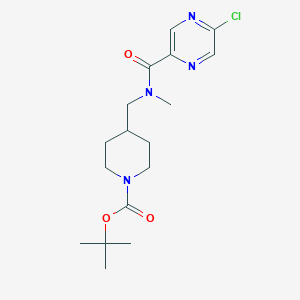 molecular formula C17H25ClN4O3 B2688546 Tert-butyl 4-[[(5-chloropyrazine-2-carbonyl)-methylamino]methyl]piperidine-1-carboxylate CAS No. 2377031-33-7