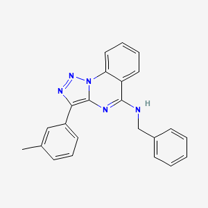 molecular formula C23H19N5 B2688572 N-BENZYL-3-(3-METHYLPHENYL)-[1,2,3]TRIAZOLO[1,5-A]QUINAZOLIN-5-AMINE CAS No. 902483-51-6