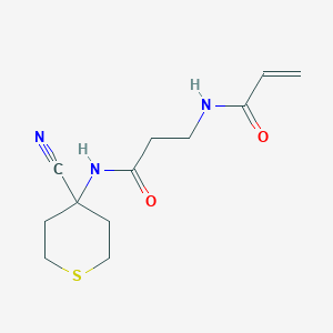 B2688589 N-(4-Cyanothian-4-yl)-3-(prop-2-enoylamino)propanamide CAS No. 2361857-15-8