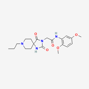 molecular formula C20H28N4O5 B2688684 N-(2,5-dimethoxyphenyl)-2-(2,4-dioxo-8-propyl-1,3,8-triazaspiro[4.5]decan-3-yl)acetamide CAS No. 923233-89-0