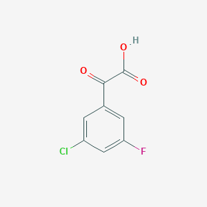 molecular formula C8H4ClFO3 B2688711 (3-Chloro-5-fluorophenyl)glyoxylic acid CAS No. 1378877-51-0