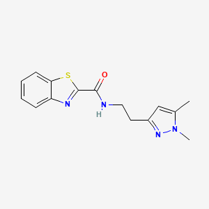 molecular formula C15H16N4OS B2688746 N-(2-(1,5-dimethyl-1H-pyrazol-3-yl)ethyl)benzo[d]thiazole-2-carboxamide CAS No. 2034236-15-0