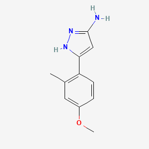 molecular formula C11H13N3O B2688781 3-(4-methoxy-2-methylphenyl)-1H-pyrazol-5-amine CAS No. 502132-58-3
