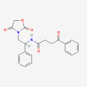 molecular formula C21H20N2O5 B2688782 N-[2-(2,4-dioxo-1,3-oxazolidin-3-yl)-1-phenylethyl]-4-oxo-4-phenylbutanamide CAS No. 2034270-13-6