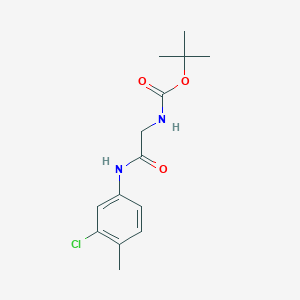molecular formula C14H19ClN2O3 B2688798 tert-butyl N-{[(3-chloro-4-methylphenyl)carbamoyl]methyl}carbamate CAS No. 1390333-73-9