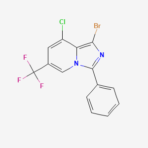 1-Bromo-8-chloro-3-phenyl-6-(trifluoromethyl)imidazo[1,5-a]pyridine