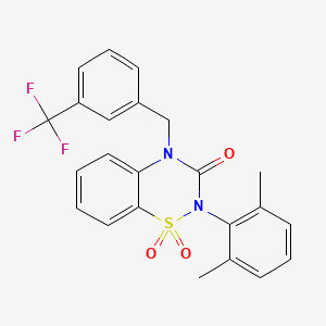 2-(2,6-dimethylphenyl)-4-[3-(trifluoromethyl)benzyl]-2H-1,2,4-benzothiadiazin-3(4H)-one 1,1-dioxide