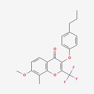 7-methoxy-8-methyl-3-(4-propylphenoxy)-2-(trifluoromethyl)-4H-chromen-4-one