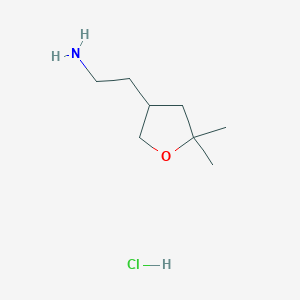 2-(5,5-Dimethyloxolan-3-yl)ethanamine;hydrochloride