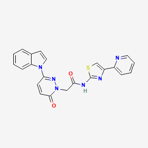 2-(3-(1H-indol-1-yl)-6-oxopyridazin-1(6H)-yl)-N-(4-(pyridin-2-yl)thiazol-2-yl)acetamide