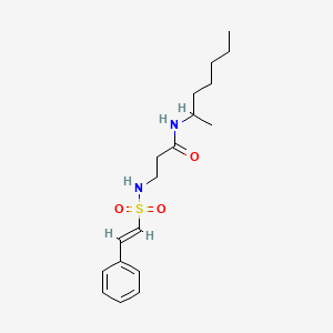 N-heptan-2-yl-3-[[(E)-2-phenylethenyl]sulfonylamino]propanamide
