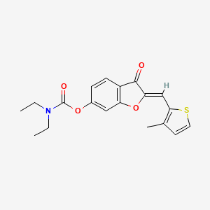 (Z)-2-((3-methylthiophen-2-yl)methylene)-3-oxo-2,3-dihydrobenzofuran-6-yl diethylcarbamate