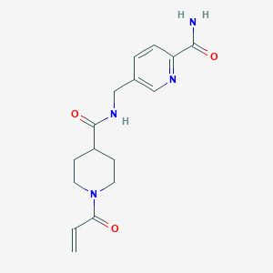 B2688871 5-[[(1-Prop-2-enoylpiperidine-4-carbonyl)amino]methyl]pyridine-2-carboxamide CAS No. 2361875-44-5