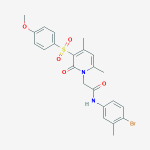molecular formula C23H23BrN2O5S B2688884 N-(4-bromo-3-methylphenyl)-2-[3-(4-methoxybenzenesulfonyl)-4,6-dimethyl-2-oxo-1,2-dihydropyridin-1-yl]acetamide CAS No. 1189458-58-9
