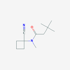 molecular formula C12H20N2O B2688910 N-(1-Cyanocyclobutyl)-N,3,3-trimethylbutanamide CAS No. 1427921-36-5