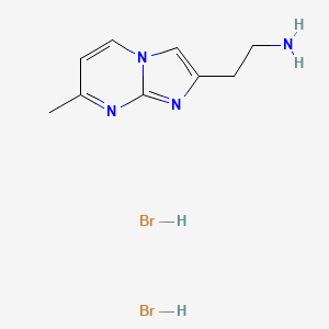 2-{7-Methylimidazo[1,2-a]pyrimidin-2-yl}ethan-1-amine dihydrobromide