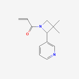 molecular formula C13H16N2O B2688915 1-(3,3-Dimethyl-2-pyridin-3-ylazetidin-1-yl)prop-2-en-1-one CAS No. 2187468-25-1