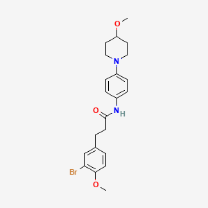 3-(3-bromo-4-methoxyphenyl)-N-(4-(4-methoxypiperidin-1-yl)phenyl)propanamide
