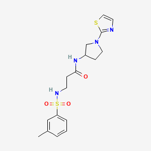 3-(3-methylphenylsulfonamido)-N-(1-(thiazol-2-yl)pyrrolidin-3-yl)propanamide