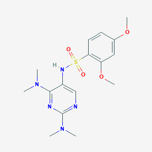molecular formula C16H23N5O4S B2688927 N-(2,4-bis(dimethylamino)pyrimidin-5-yl)-2,4-dimethoxybenzenesulfonamide CAS No. 1788843-42-4