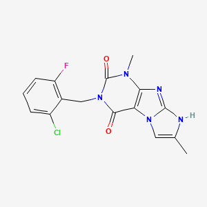 3-(2-chloro-6-fluorobenzyl)-1,7-dimethyl-1H-imidazo[2,1-f]purine-2,4(3H,8H)-dione
