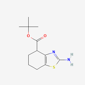 molecular formula C12H18N2O2S B2688942 Tert-butyl 2-amino-4,5,6,7-tetrahydro-1,3-benzothiazole-4-carboxylate CAS No. 2248374-77-6