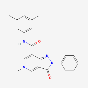 molecular formula C22H20N4O2 B2688983 N-(3,5-dimethylphenyl)-5-methyl-3-oxo-2-phenyl-2H,3H,5H-pyrazolo[4,3-c]pyridine-7-carboxamide CAS No. 923245-84-5