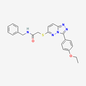 molecular formula C22H21N5O2S B2688991 N-benzyl-2-((3-(4-ethoxyphenyl)-[1,2,4]triazolo[4,3-b]pyridazin-6-yl)thio)acetamide CAS No. 721964-52-9