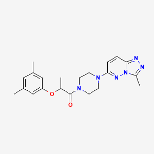 molecular formula C21H26N6O2 B2689017 2-(3,5-Dimethylphenoxy)-1-(4-(3-methyl-[1,2,4]triazolo[4,3-b]pyridazin-6-yl)piperazin-1-yl)propan-1-one CAS No. 1060207-50-2