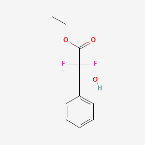 molecular formula C12H14F2O3 B2689021 Ethyl 2,2-difluoro-3-hydroxy-3-phenylbutanoate CAS No. 152123-58-5