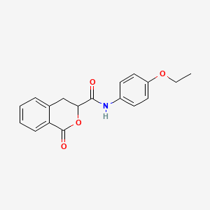 molecular formula C18H17NO4 B2689034 N-(4-ethoxyphenyl)-1-oxo-3,4-dihydro-1H-2-benzopyran-3-carboxamide CAS No. 868154-17-0