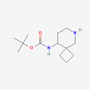 molecular formula C13H24N2O2 B2689076 Tert-butyl N-(6-azaspiro[3.5]nonan-9-YL)carbamate CAS No. 1369342-39-1