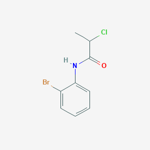 molecular formula C9H9BrClNO B2689135 N-(2-bromophenyl)-2-chloropropanamide CAS No. 206054-36-6