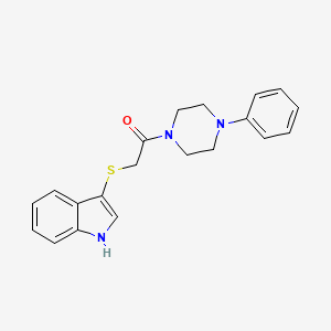 2-(1H-indol-3-ylsulfanyl)-1-(4-phenylpiperazin-1-yl)ethanone