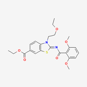 (Z)-ethyl 2-((2,6-dimethoxybenzoyl)imino)-3-(2-ethoxyethyl)-2,3-dihydrobenzo[d]thiazole-6-carboxylate