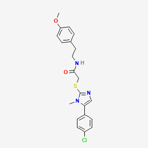 2-((5-(4-chlorophenyl)-1-methyl-1H-imidazol-2-yl)thio)-N-(4-methoxyphenethyl)acetamide