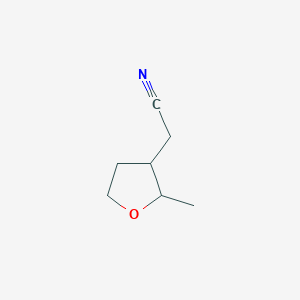 molecular formula C7H11NO B2689165 2-(2-Methyloxolan-3-yl)acetonitrile CAS No. 2228768-99-6