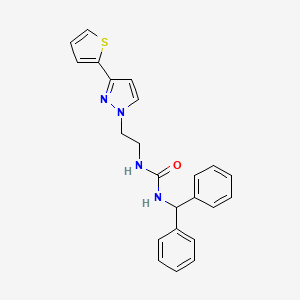1-benzhydryl-3-(2-(3-(thiophen-2-yl)-1H-pyrazol-1-yl)ethyl)urea