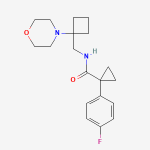 1-(4-Fluorophenyl)-N-[(1-morpholin-4-ylcyclobutyl)methyl]cyclopropane-1-carboxamide