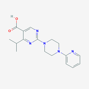 4-Isopropyl-2-(4-pyridin-2-ylpiperazin-1-yl)pyrimidine-5-carboxylic acid