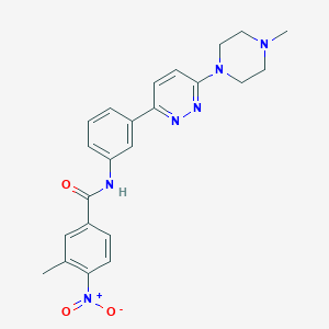 3-methyl-N-(3-(6-(4-methylpiperazin-1-yl)pyridazin-3-yl)phenyl)-4-nitrobenzamide