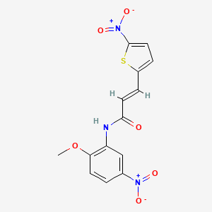 (E)-N-(2-methoxy-5-nitrophenyl)-3-(5-nitrothiophen-2-yl)acrylamide