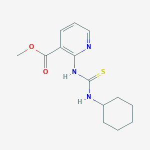 molecular formula C14H19N3O2S B2689187 Methyl 2-(cyclohexylcarbamothioylamino)pyridine-3-carboxylate CAS No. 702667-49-0