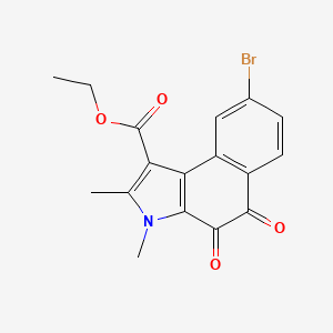 molecular formula C17H14BrNO4 B2689200 ethyl 8-bromo-2,3-dimethyl-4,5-dioxobenzo[e]indole-1-carboxylate CAS No. 125365-47-1