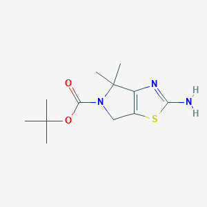 molecular formula C12H19N3O2S B2689221 tert-butyl 2-amino-4,4-dimethyl-4h,5h,6h-pyrrolo[3,4-d][1,3]thiazole-5-carboxylate CAS No. 1823583-23-8