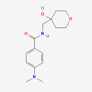 4-(dimethylamino)-N-((4-hydroxytetrahydro-2H-pyran-4-yl)methyl)benzamide