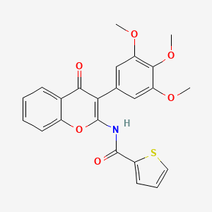 N-[4-oxo-3-(3,4,5-trimethoxyphenyl)chromen-2-yl]thiophene-2-carboxamide