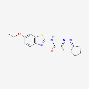 molecular formula C17H16N4O2S B2689242 N-(6-ethoxy-1,3-benzothiazol-2-yl)-5H,6H,7H-cyclopenta[c]pyridazine-3-carboxamide CAS No. 2415533-26-3