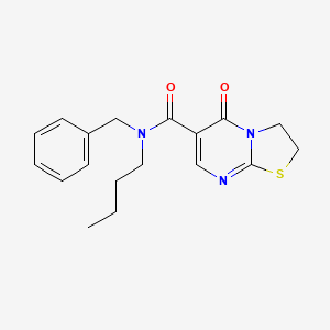 molecular formula C18H21N3O2S B2689245 N-benzyl-N-butyl-5-oxo-2H,3H,5H-[1,3]thiazolo[3,2-a]pyrimidine-6-carboxamide CAS No. 497072-63-6