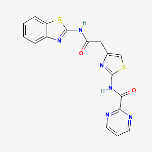 N-(4-(2-(benzo[d]thiazol-2-ylamino)-2-oxoethyl)thiazol-2-yl)pyrimidine-2-carboxamide